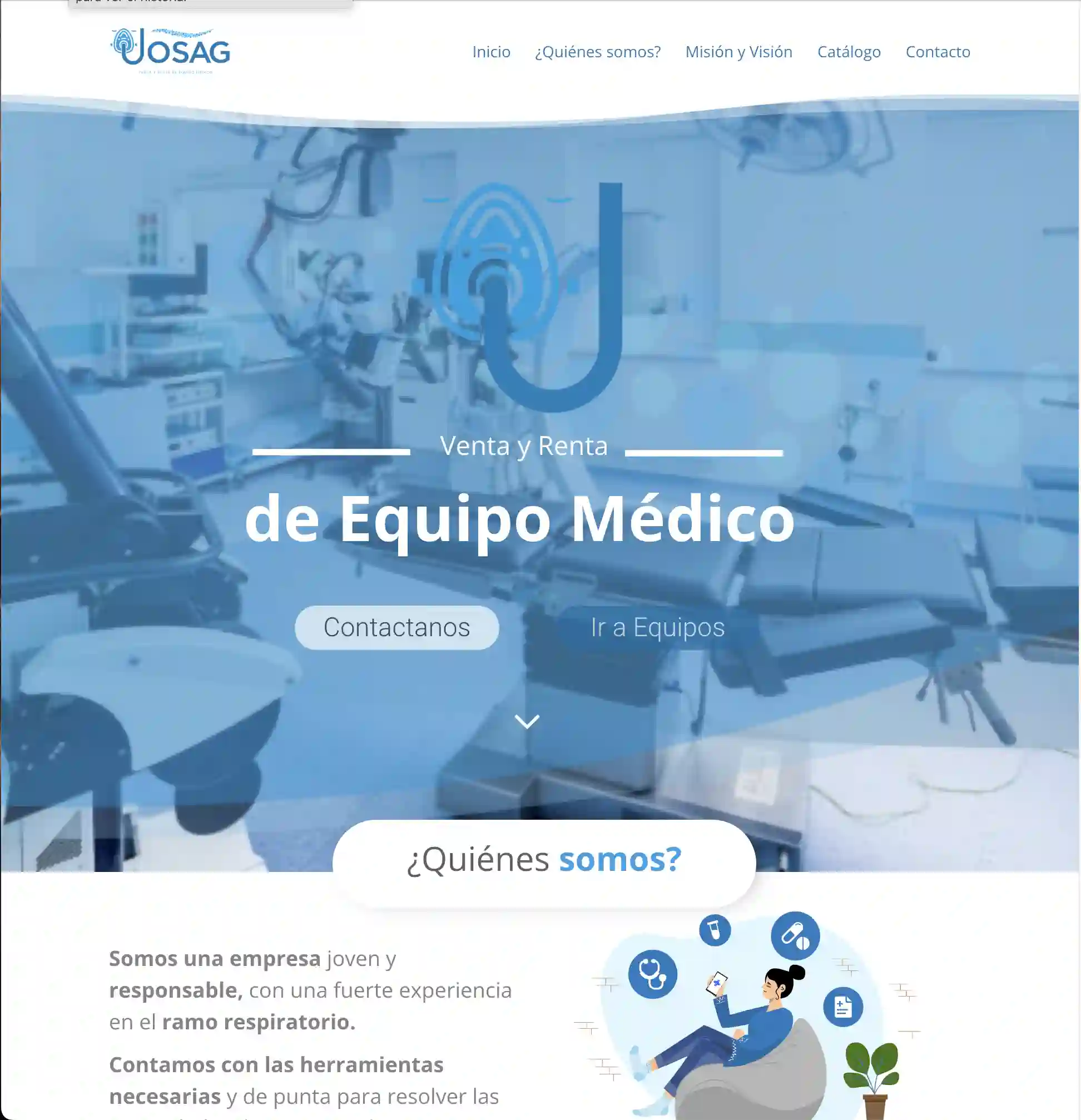 Sitio web adaptable en Tablet