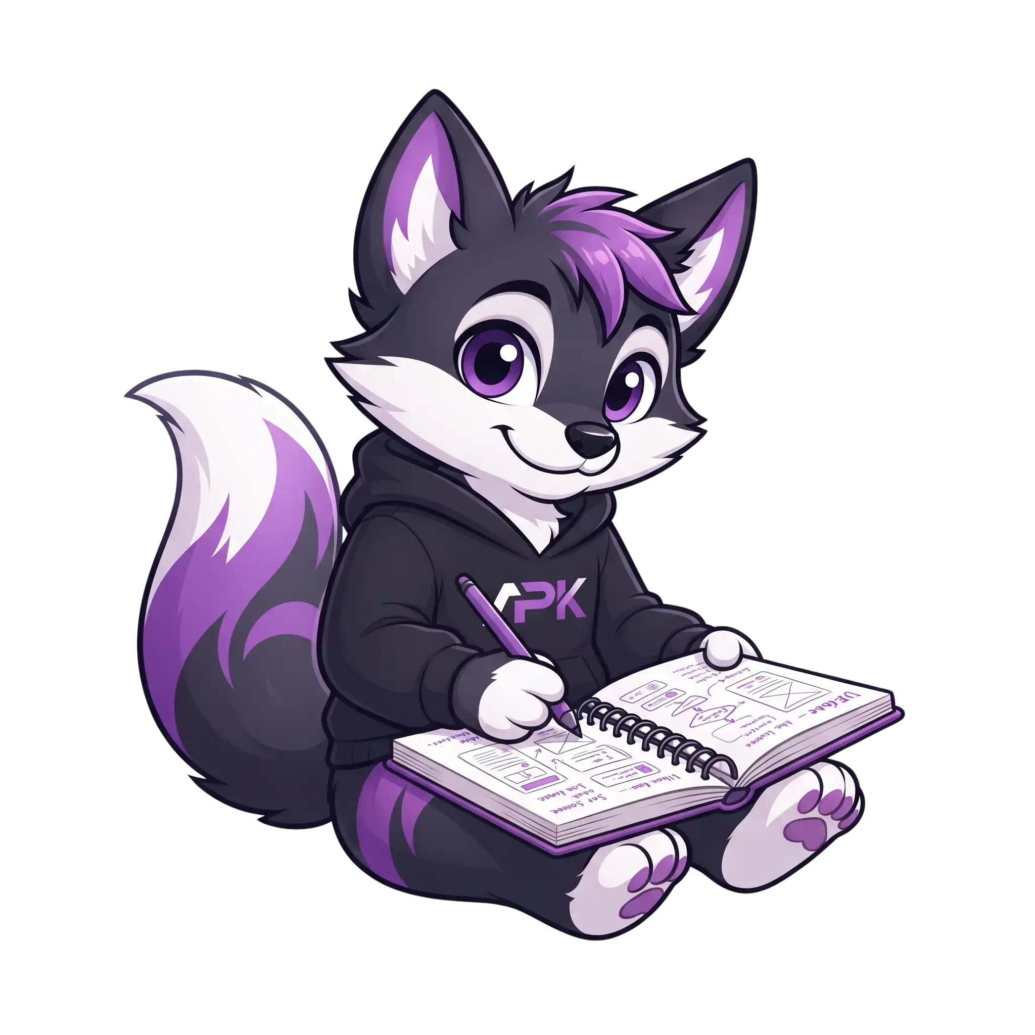 Mascota con laptop